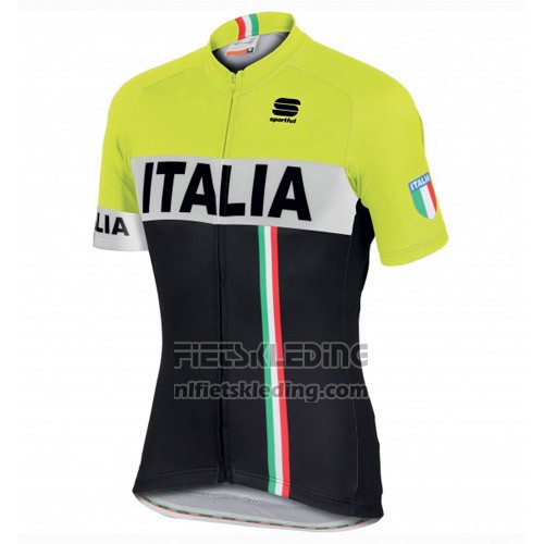 2016 Fietskleding Italie Zwart en Geel Korte Mouwen en Koersbroek